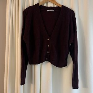 Maroon cardigan